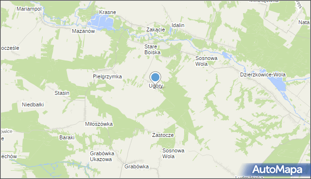 mapa Kolonia Sosnowa Wola, Kolonia Sosnowa Wola na mapie Targeo